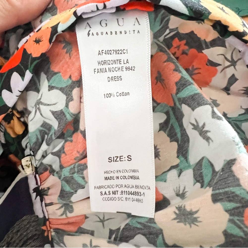 AGUA BY AGUA BENDITA Horizonte Floral Print Mini Dress in Multicolor Small - Picture 15 of 16